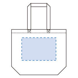 キャンバストート（L）ナチュラル　印刷範囲