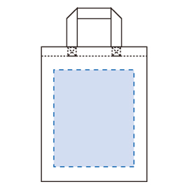 キャンバスカレッジトート（M) カラー　印刷範囲