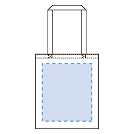コットンカラーショルダートート　印刷範囲