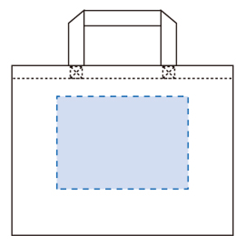 キャンバスカレッジトート（L）ワイド　印刷範囲