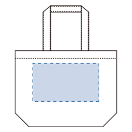 不織布スタンダードバッグ　印刷範囲