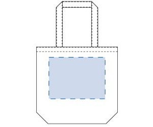 ライトキャンバスタウントート(L)　印刷範囲