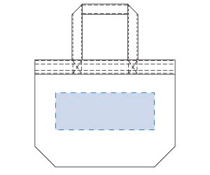 キャンバスベルトライントート（S）　印刷範囲