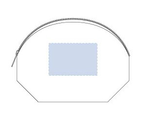 キャンバスシェルポーチ　印刷範囲