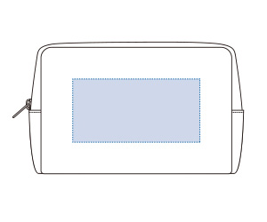 キャンバスファスナーポーチ(M)　印刷範囲