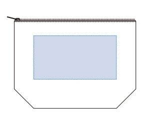 キャンバスデイリーポーチ（M) カラー　印刷範囲