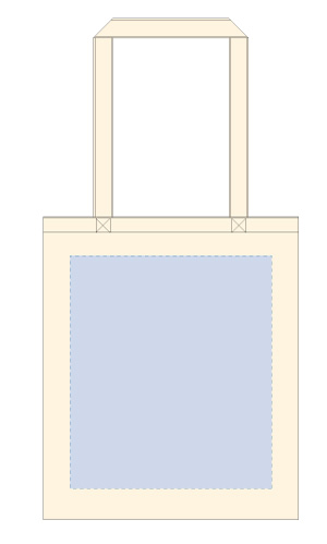コットンナチュラルショルダートート　刷範囲