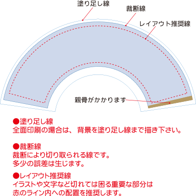 扇子 テンプレート