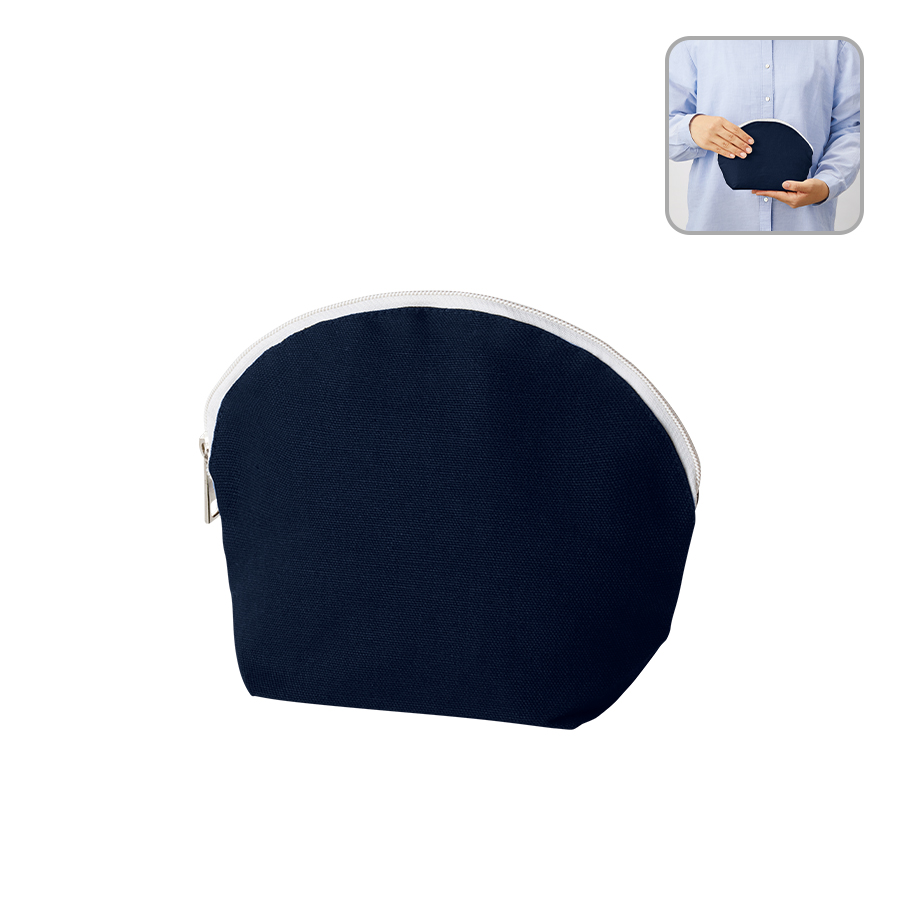 キャンバスシェルポーチ