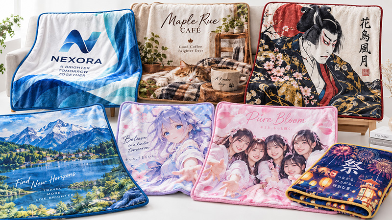 全面フルカラーでオリジナルブランケットを作ろう