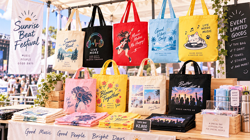 イベントやライブなどの物販におすすめキャンバス トートバッグ