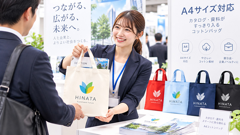 企業や展示会などのノベルティバッグとして