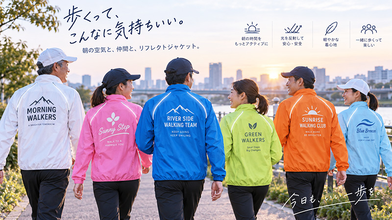 早朝にも安全反射パイピングで機能抜群リフレクスポーツジャケット 【00061-RSJ】